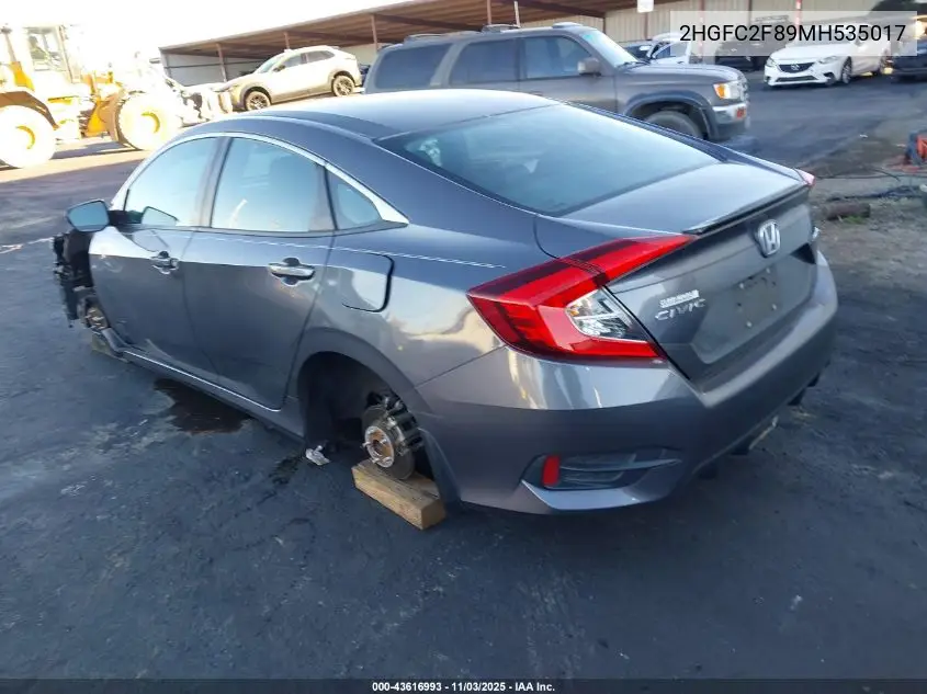 2HGFC2F89MH535017 2021 Honda Civic Sport