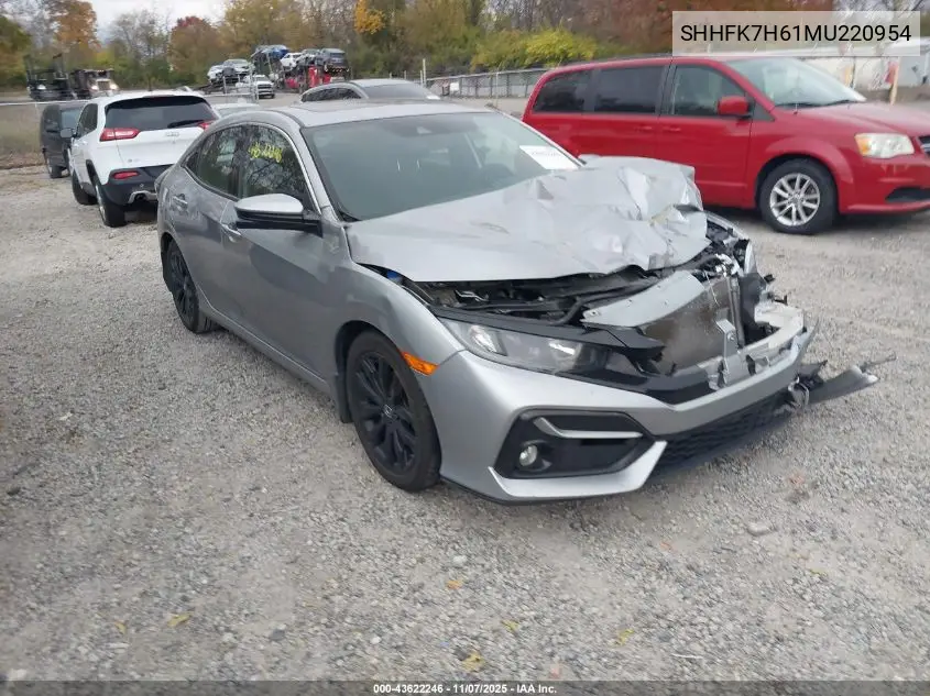 SHHFK7H61MU220954 2021 Honda Civic Ex
