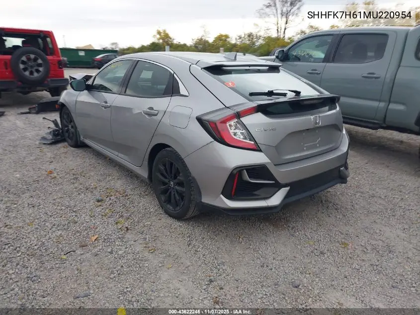 SHHFK7H61MU220954 2021 Honda Civic Ex