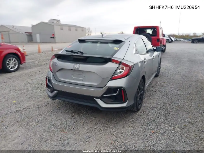 SHHFK7H61MU220954 2021 Honda Civic Ex