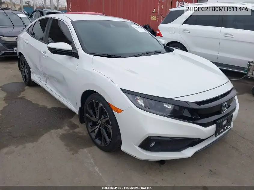 2HGFC2F80MH511446 2021 Honda Civic Sport