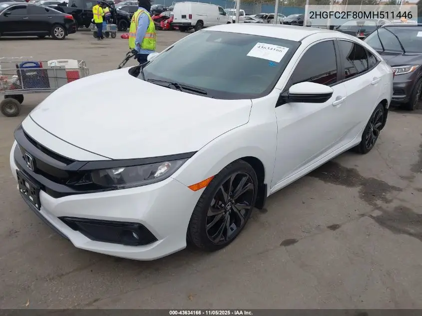 2HGFC2F80MH511446 2021 Honda Civic Sport