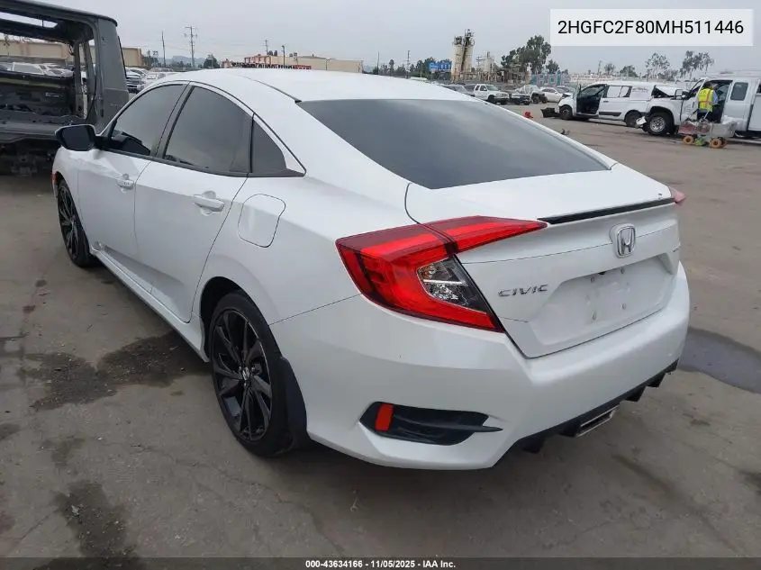 2HGFC2F80MH511446 2021 Honda Civic Sport