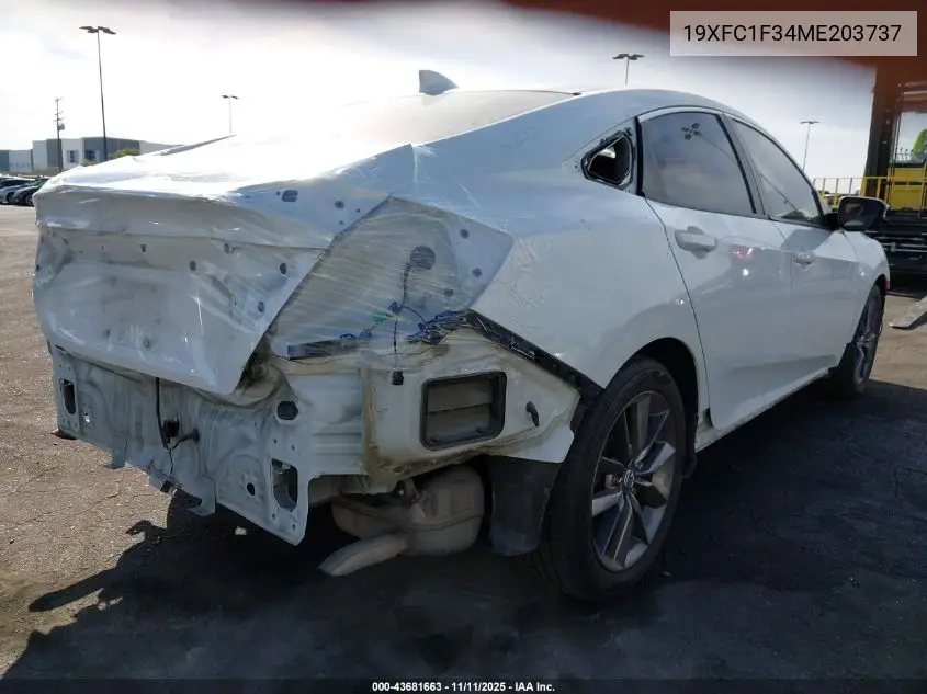 19XFC1F34ME203737 2021 Honda Civic Ex