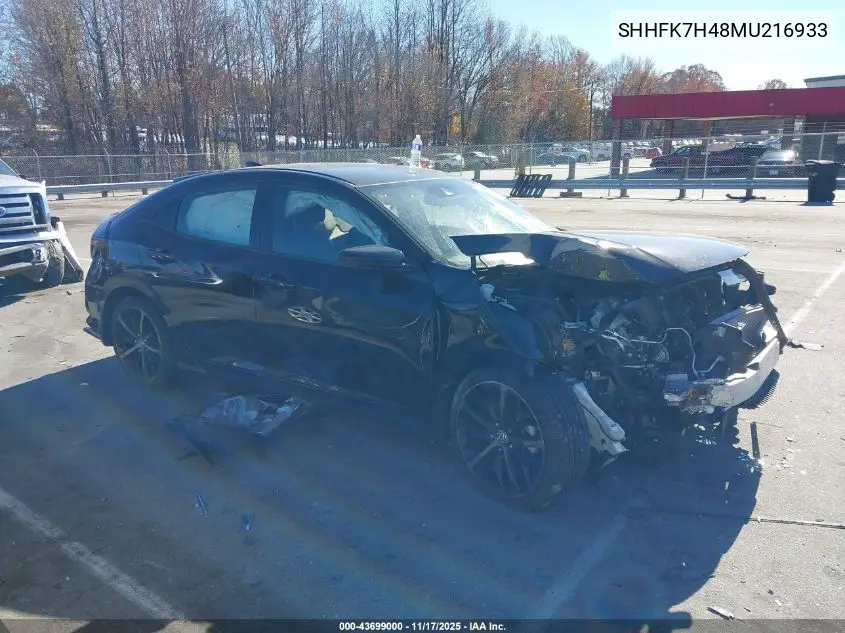 SHHFK7H48MU216933 2021 Honda Civic Sport