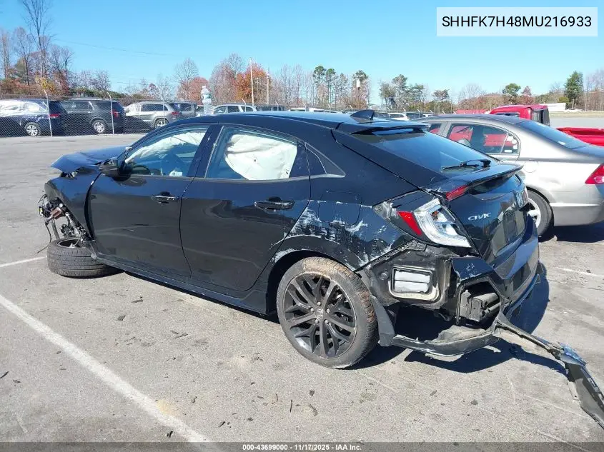 SHHFK7H48MU216933 2021 Honda Civic Sport