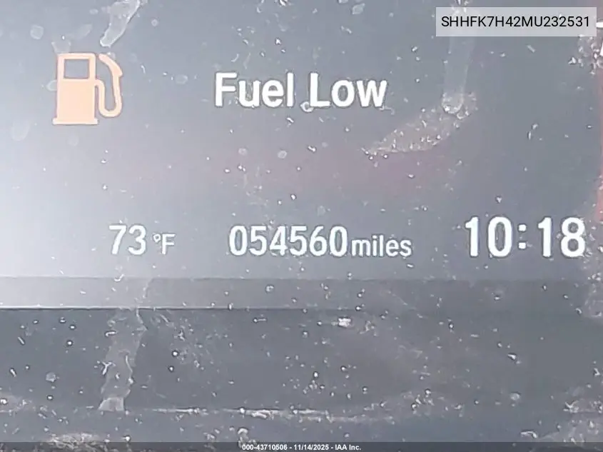 SHHFK7H42MU232531 2021 Honda Civic Sport