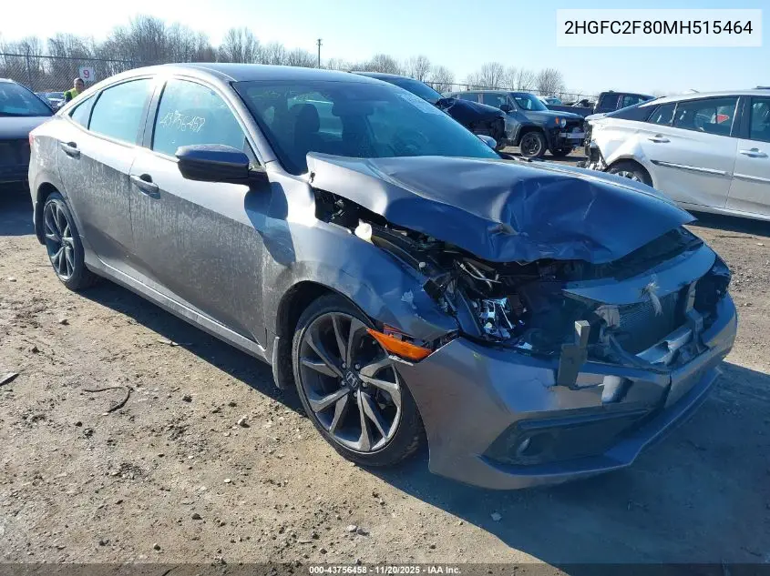 2HGFC2F80MH515464 2021 Honda Civic Sport