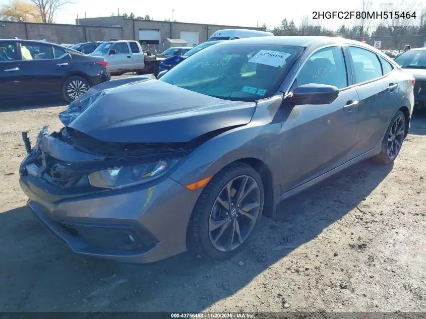 2HGFC2F80MH515464 2021 Honda Civic Sport