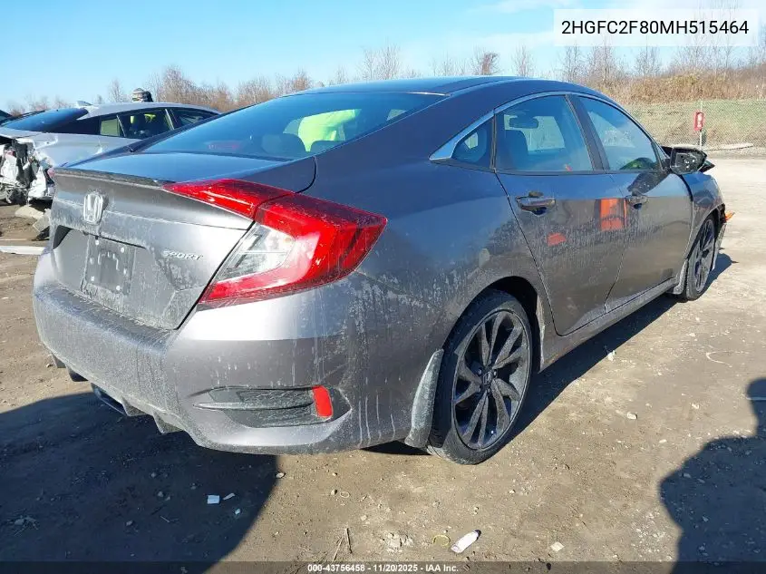 2HGFC2F80MH515464 2021 Honda Civic Sport