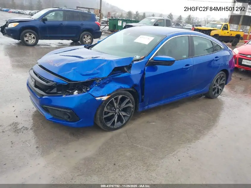 2HGFC2F84MH501292 2021 Honda Civic Sport