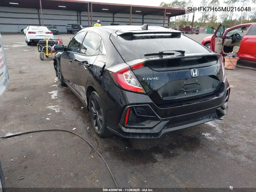 SHHFK7H65MU216048 2021 Honda Civic Ex