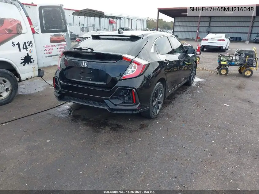 SHHFK7H65MU216048 2021 Honda Civic Ex