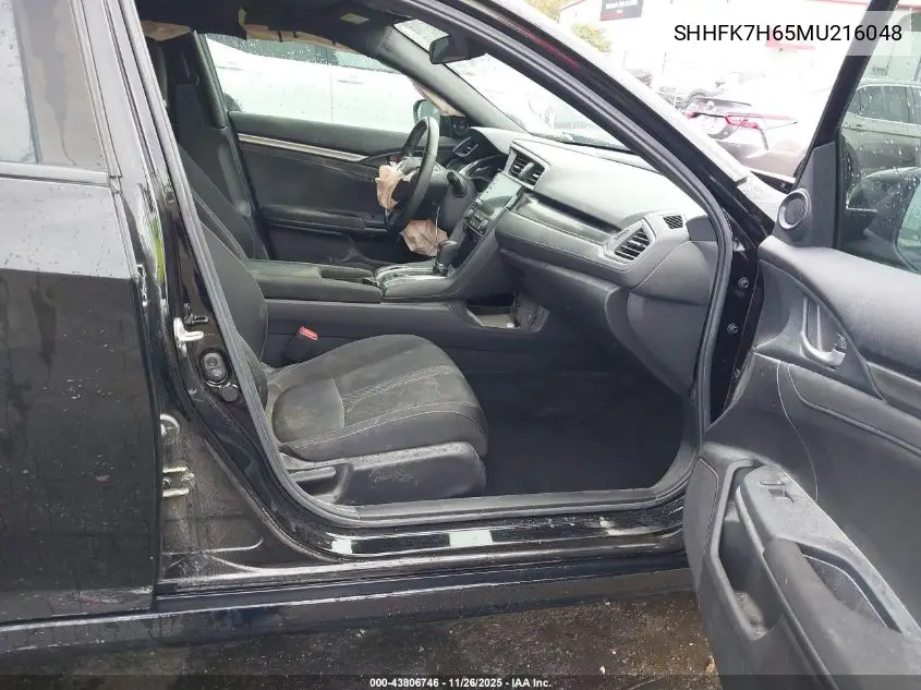 SHHFK7H65MU216048 2021 Honda Civic Ex