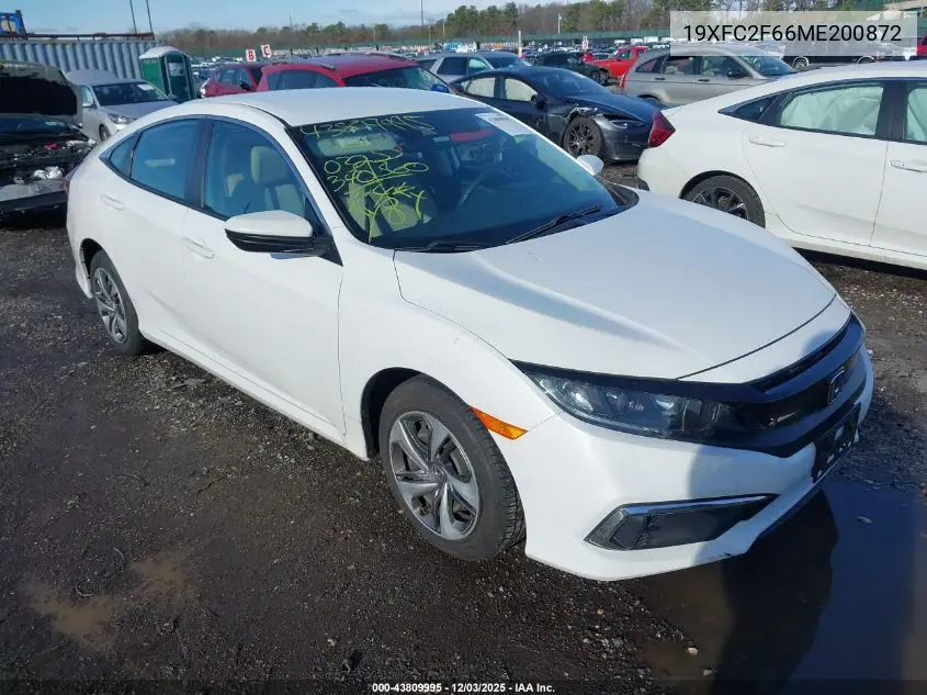 19XFC2F66ME200872 2021 Honda Civic Lx