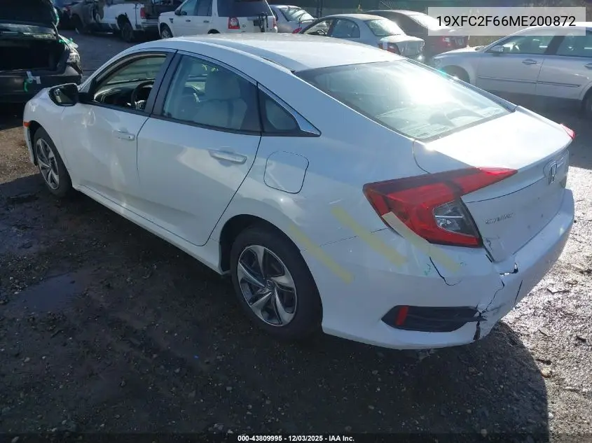 19XFC2F66ME200872 2021 Honda Civic Lx