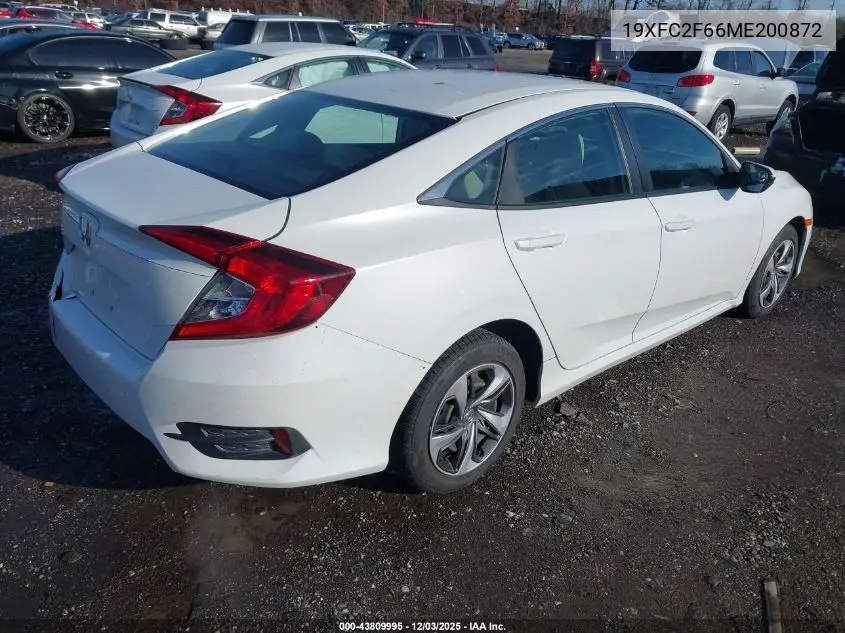 19XFC2F66ME200872 2021 Honda Civic Lx