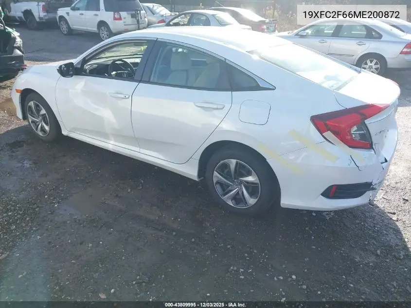 19XFC2F66ME200872 2021 Honda Civic Lx