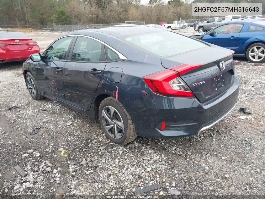 2HGFC2F67MH516643 2021 Honda Civic Lx