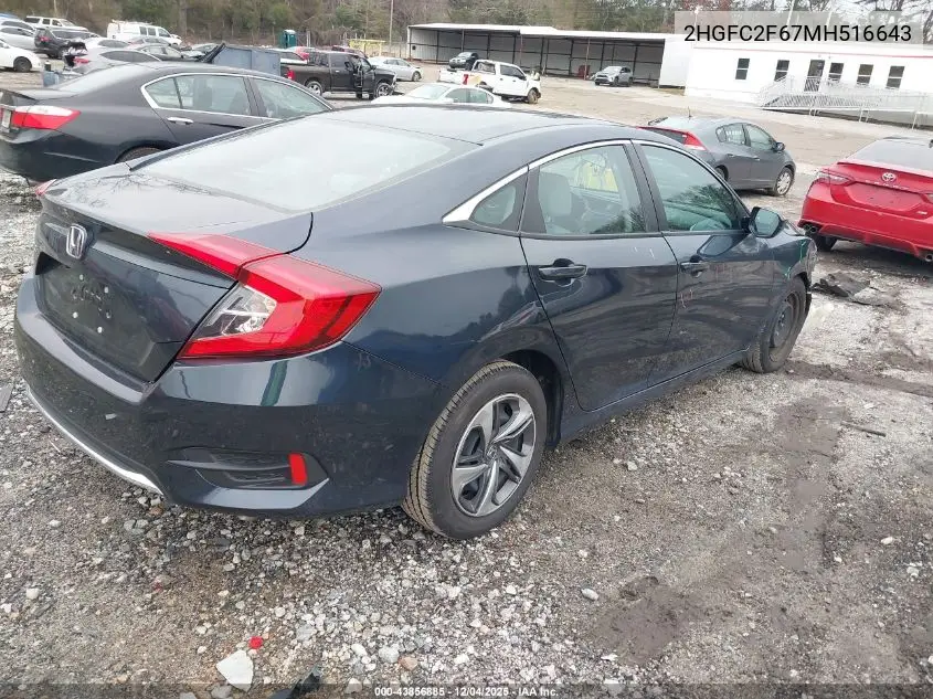 2HGFC2F67MH516643 2021 Honda Civic Lx