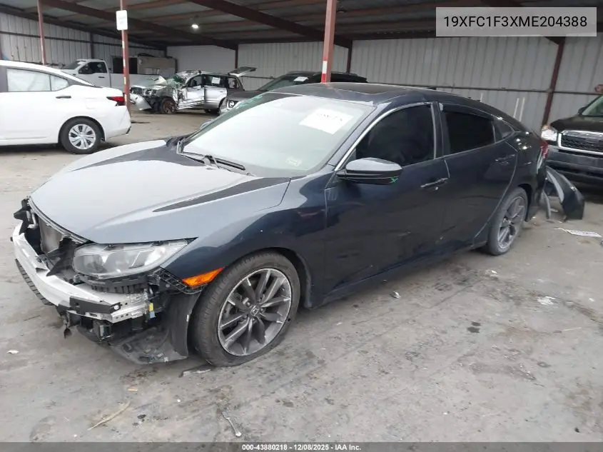 19XFC1F3XME204388 2021 Honda Civic Ex