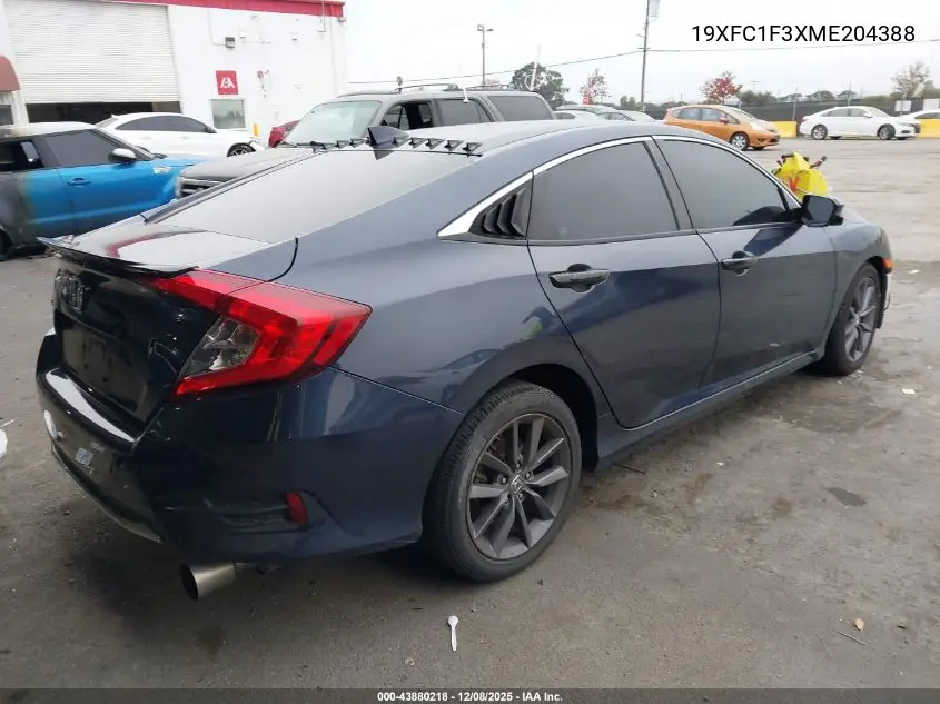 19XFC1F3XME204388 2021 Honda Civic Ex