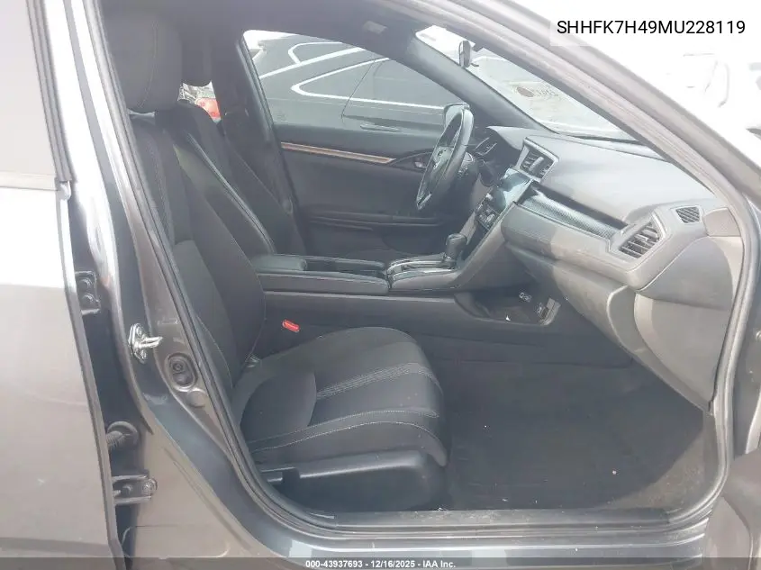 SHHFK7H49MU228119 2021 Honda Civic Sport