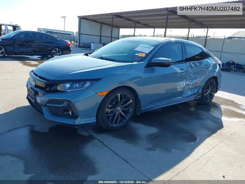 SHHFK7H40MU207482 2021 Honda Civic Sport