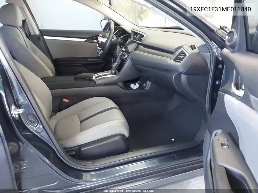 19XFC1F31ME011840 2021 Honda Civic Ex