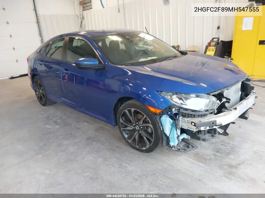 2HGFC2F89MH547555 2021 Honda Civic Sport