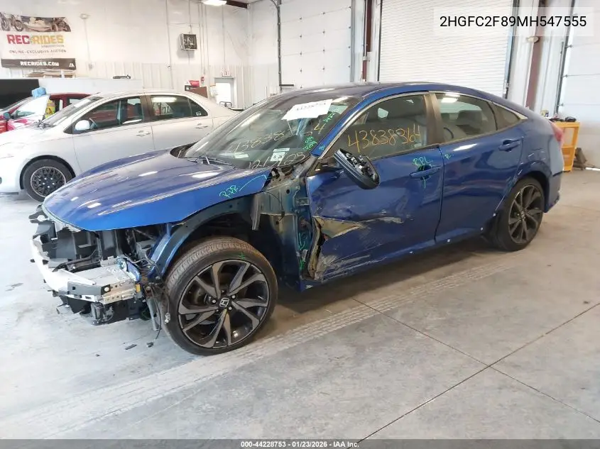 2HGFC2F89MH547555 2021 Honda Civic Sport