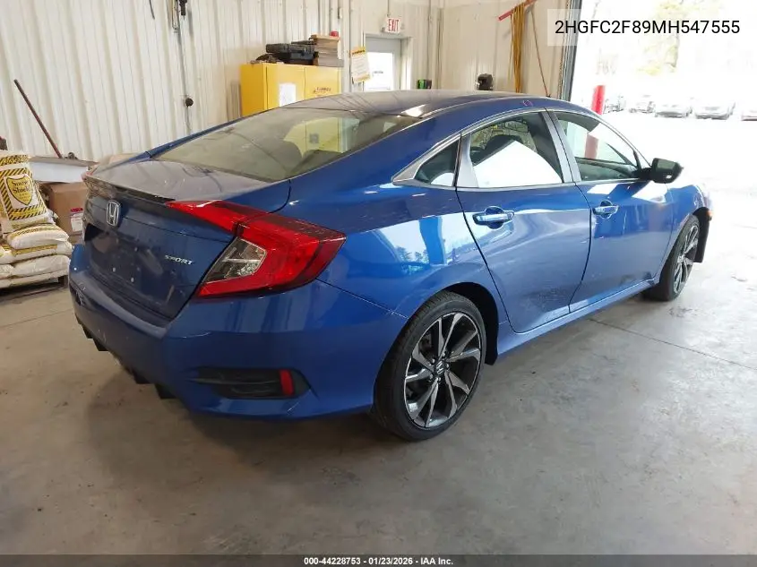 2HGFC2F89MH547555 2021 Honda Civic Sport