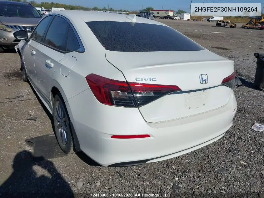 2HGFE2F30NH109264 2022 Honda Civic Ex 4Dr