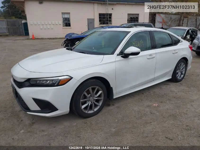 2HGFE2F37NH102313 2022 Honda Civic