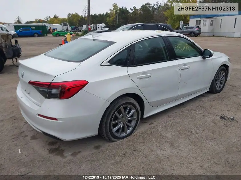 2HGFE2F37NH102313 2022 Honda Civic