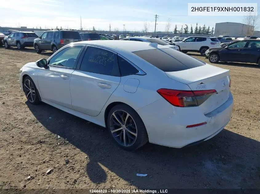 2HGFE1F9XNH001832 2022 Honda Civic Sedan