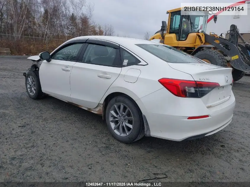2HGFE2F38NH129164 2022 Honda Civic Ex