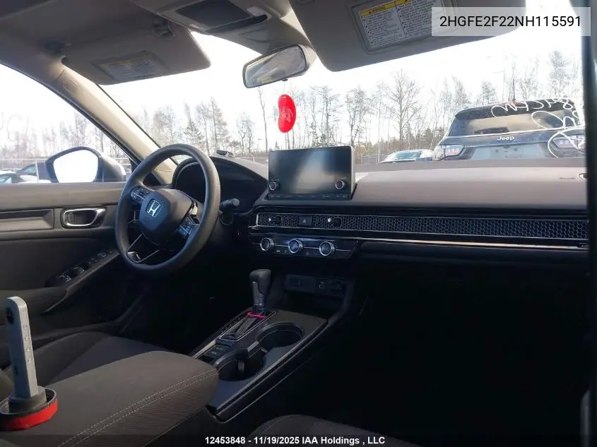 2HGFE2F22NH115591 2022 Honda Civic Lx