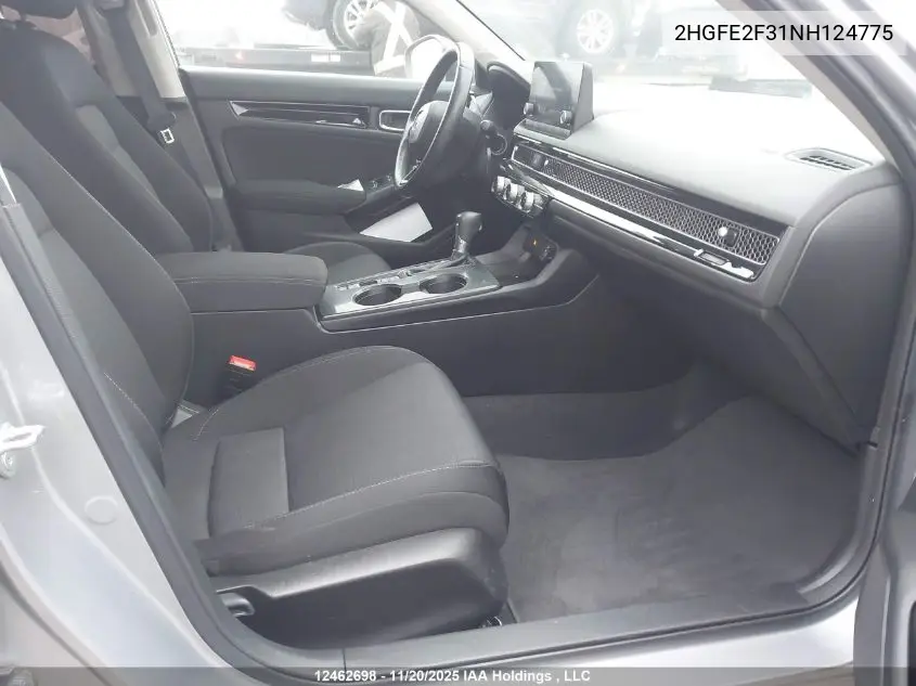 2HGFE2F31NH124775 2022 Honda Civic Ex 4Dr