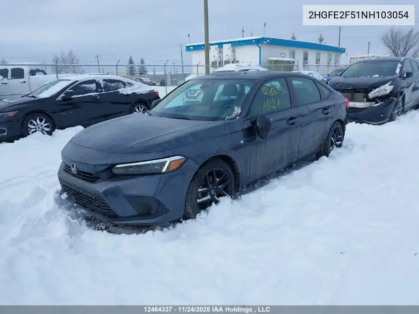 2HGFE2F51NH103054 2022 Honda Civic Sport