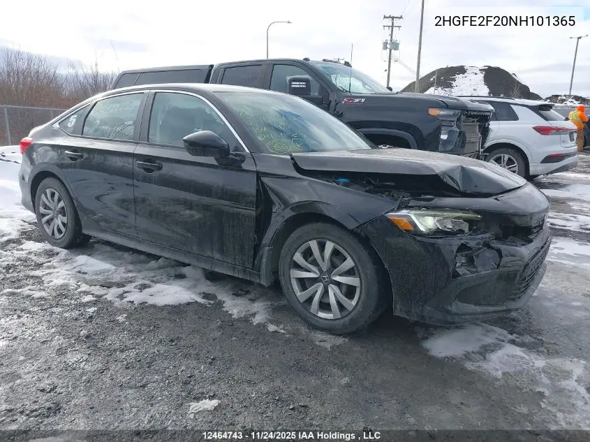 2HGFE2F20NH101365 2022 Honda Civic