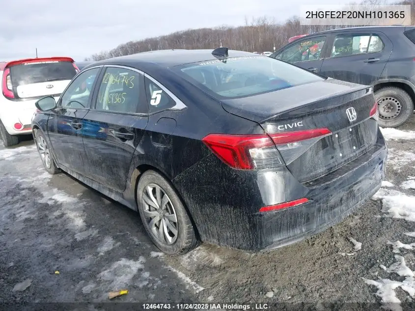 2HGFE2F20NH101365 2022 Honda Civic