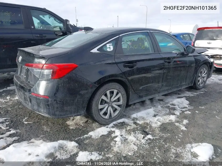 2HGFE2F20NH101365 2022 Honda Civic