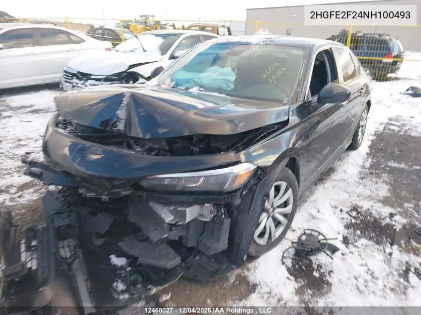 2HGFE2F24NH100493 2022 Honda Civic