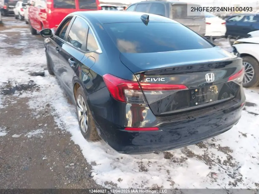 2HGFE2F24NH100493 2022 Honda Civic