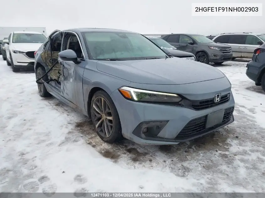 2HGFE1F91NH002903 2022 Honda Civic Touring