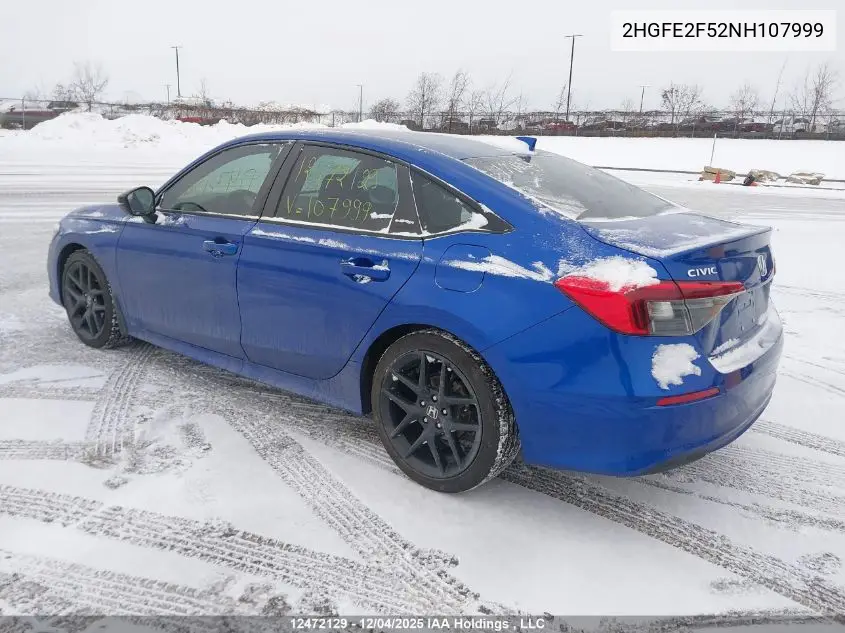 2HGFE2F52NH107999 2022 Honda Civic Sport