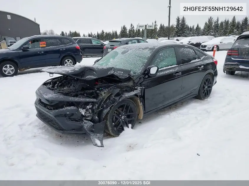 2HGFE2F55NH129642 2022 Honda Civic Sport