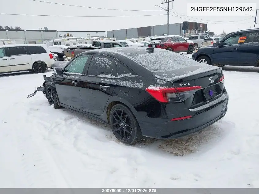 2HGFE2F55NH129642 2022 Honda Civic Sport