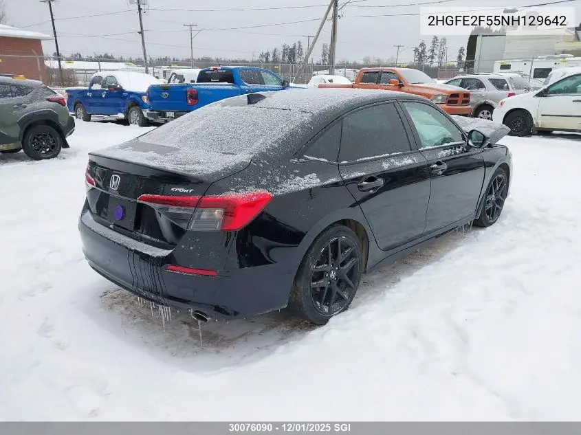 2HGFE2F55NH129642 2022 Honda Civic Sport